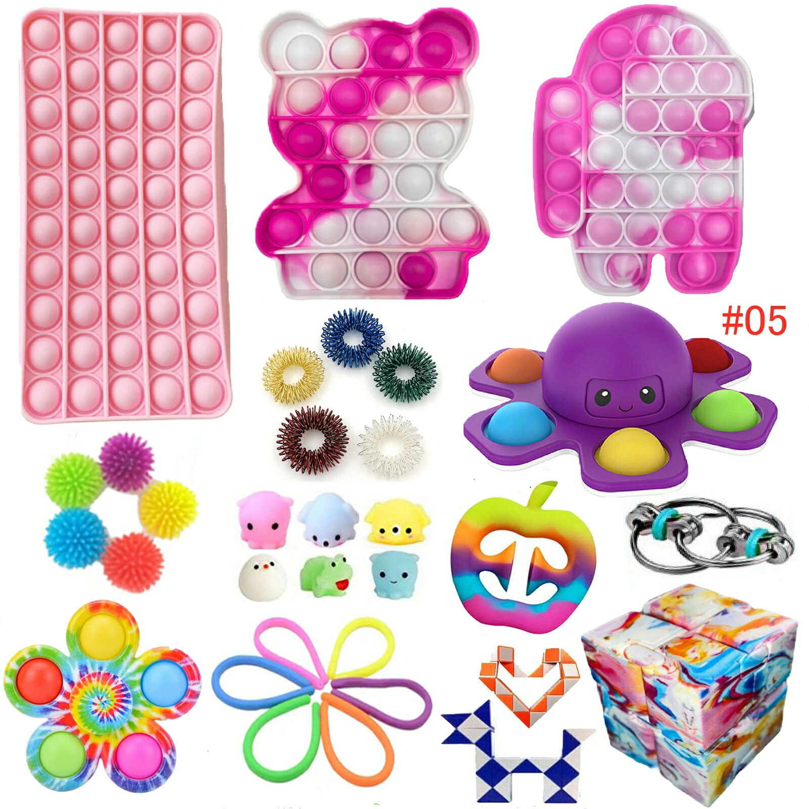楽天市場】スクイーズ玩具 MD-msyx-30 プッシュポップバブル ストレス