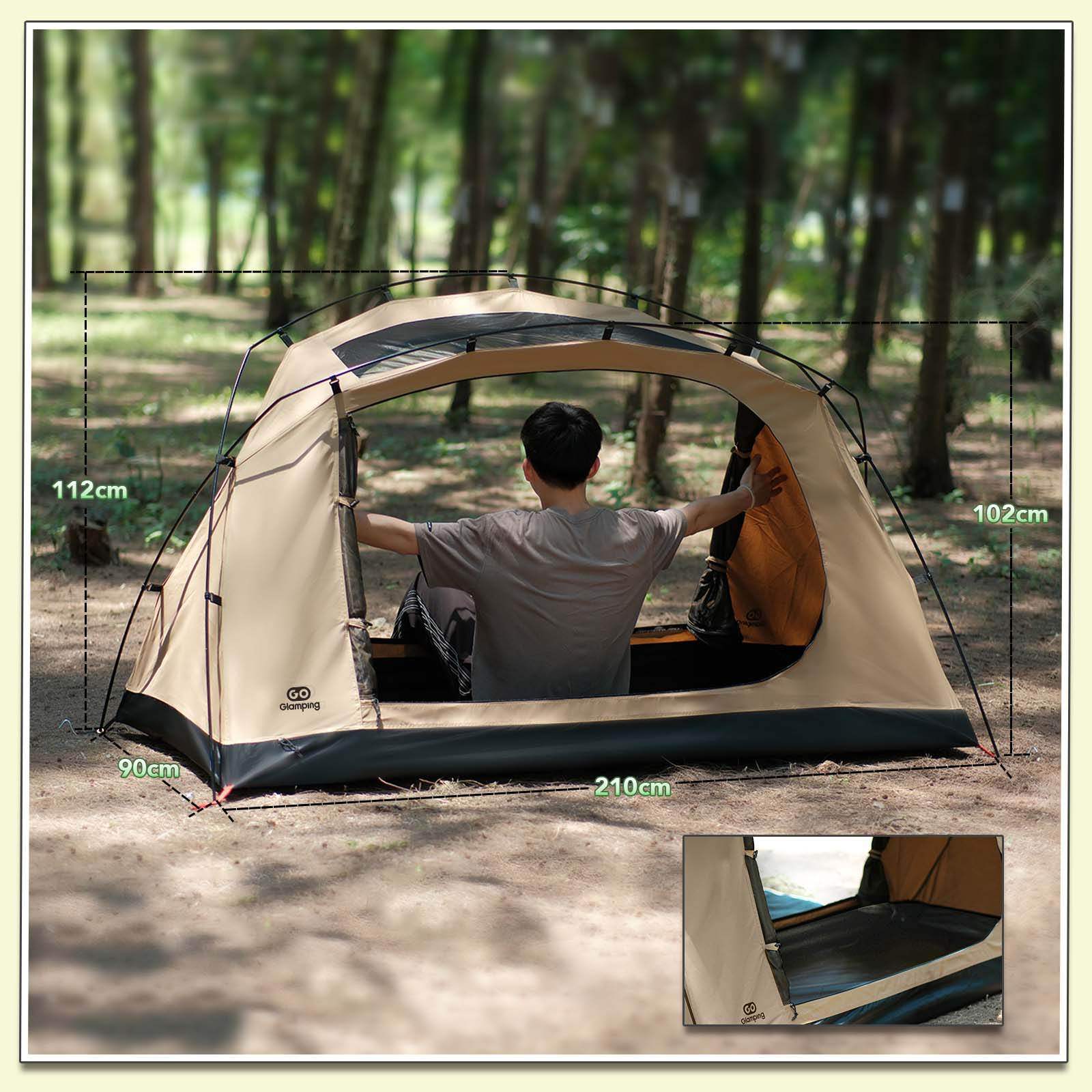 GOGlamping SKY EYE 自立式 テント TC & 専用フライシート[テントセット]