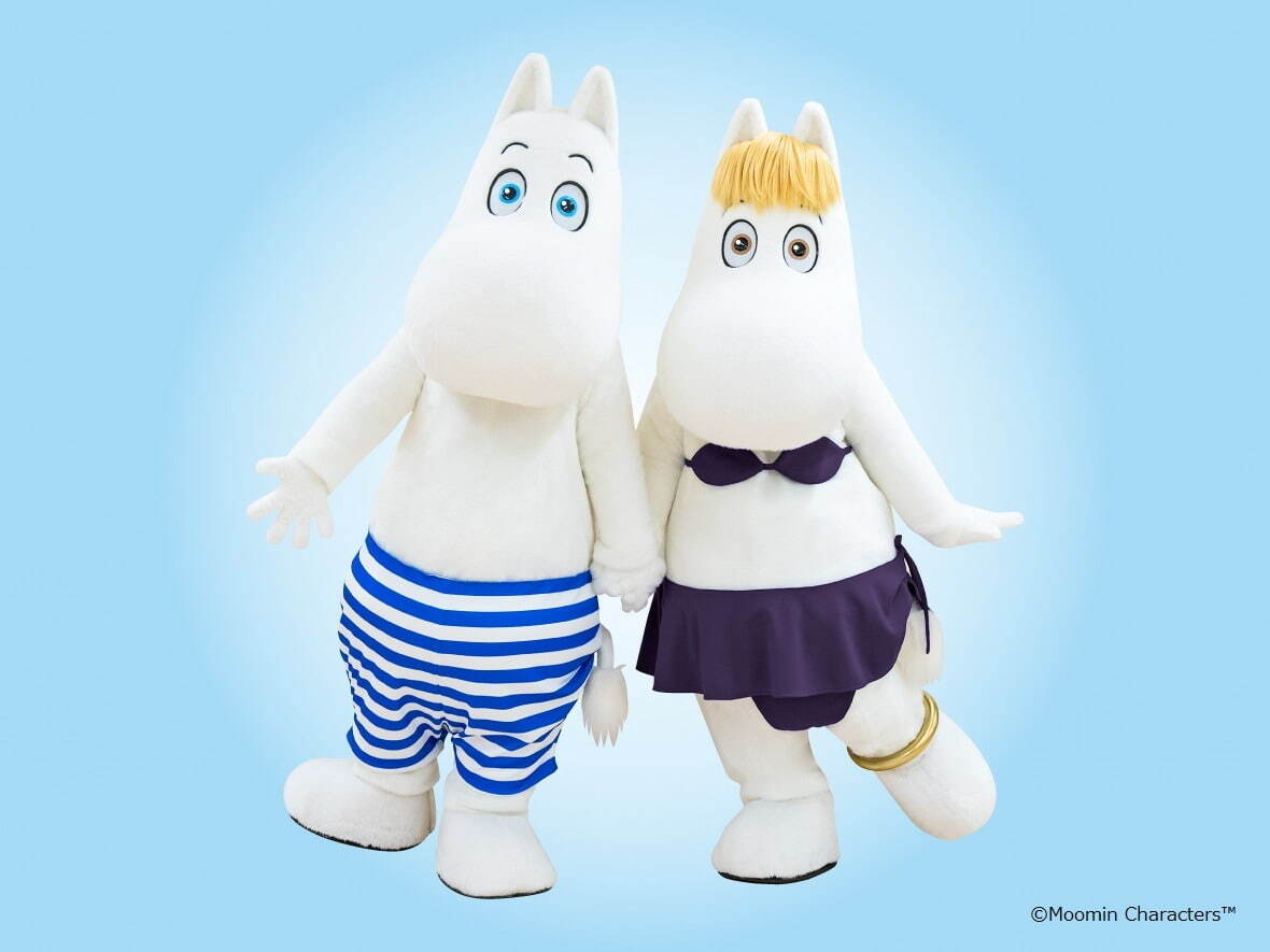 ムーミンバレーパーク」の夏イベント、水着姿のムーミン＆スノークの