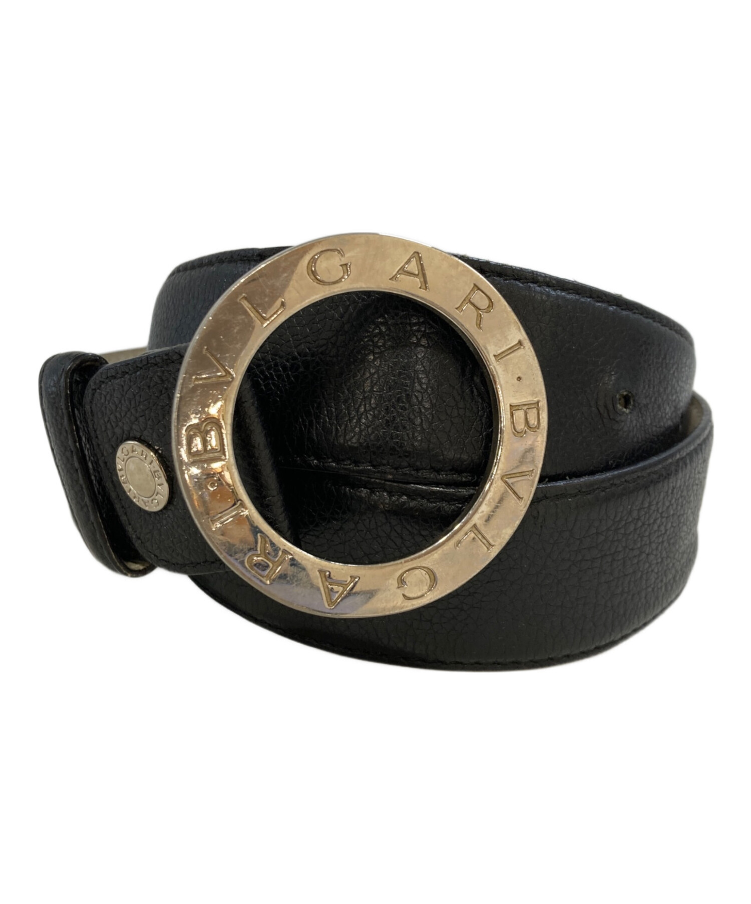 中古・古着通販】BVLGARI (ブルガリ) レザーベルト ブラック｜ブランド