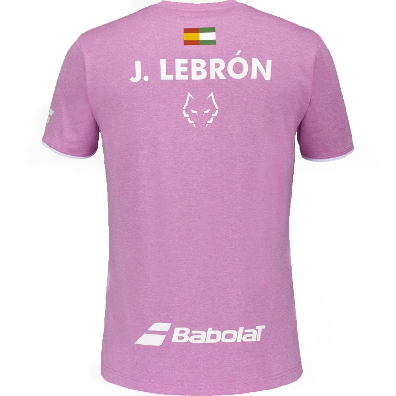 T-Shirt Babolat Crew Neck Tee Lebrón Pink - Zona de Padel