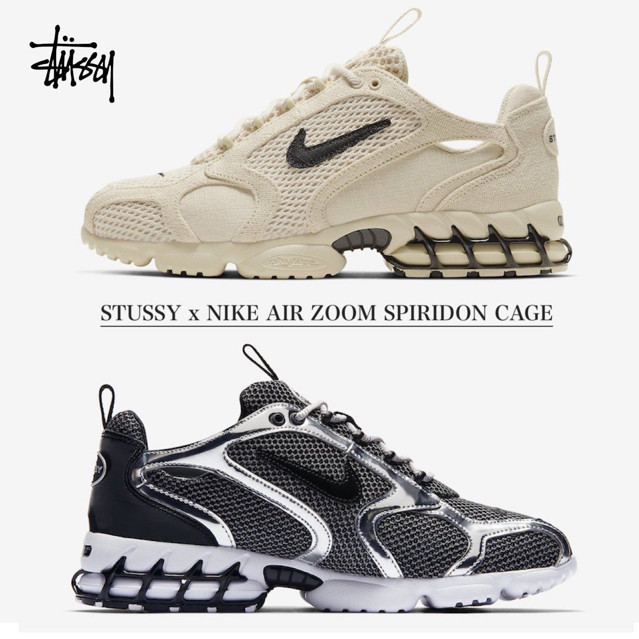 STUSSY x NIKE AIR ZOOM SPIRIDON CAGE 2 - ナイキ ステューシー (Nike