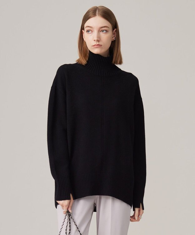 洗える】ソフトカシミヤミックス ハイネックニット / ICB