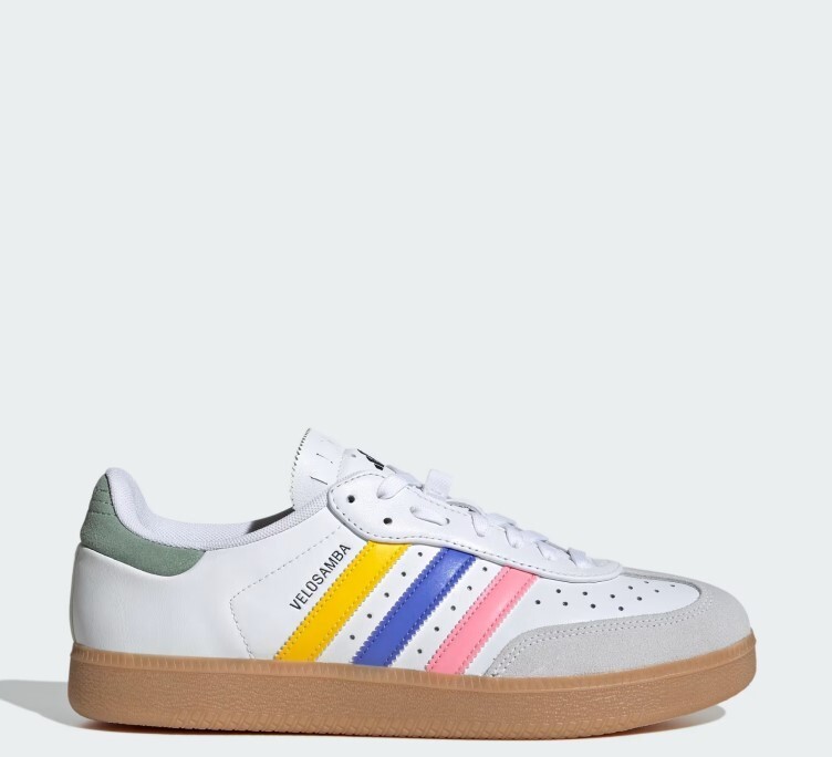 Adidas Velosamba Leather men' Shoes White / Cobalt Blue / Bliss