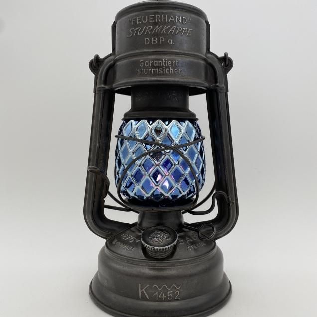 Magma Glass Studio【ランタングローブ】Blue Mirror