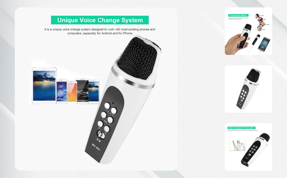 Amazon.co.jp: ボイスチェンジャー 変声器 携帯ミニカラオケマイク