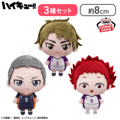 田中龍之介・牛島若利・天童覚】ハイキュー!! ぬいぐるみちゃーむvol.3