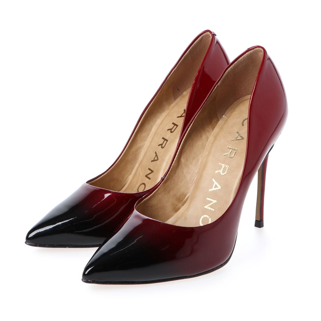 カラーノ CARRANO グラデーションメタリックエナメルパンプス