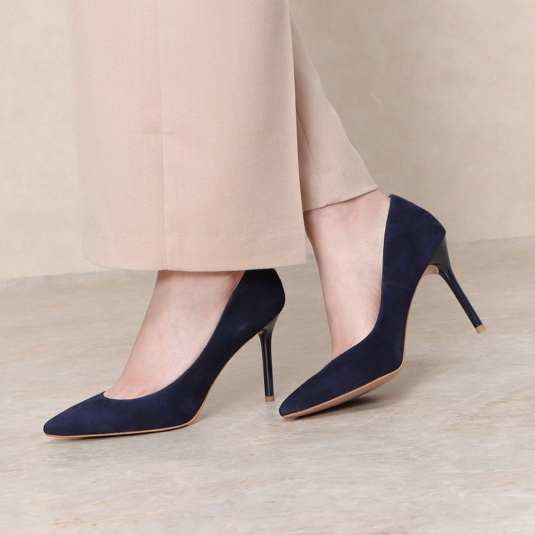 J'ADIOR ネイビーポインテッドトゥハイヒール J´ADIOR ネイビーポイン