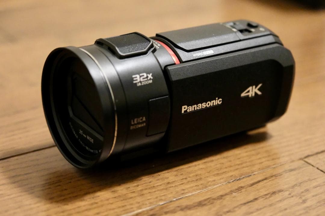 Panasonic 最新ビデオカメラHC-VX2MS、箱付属品、大容量バッテリー Panasonic デジタル4Kビデオカメラ HC-VX2MS-K ブラック バッテリー