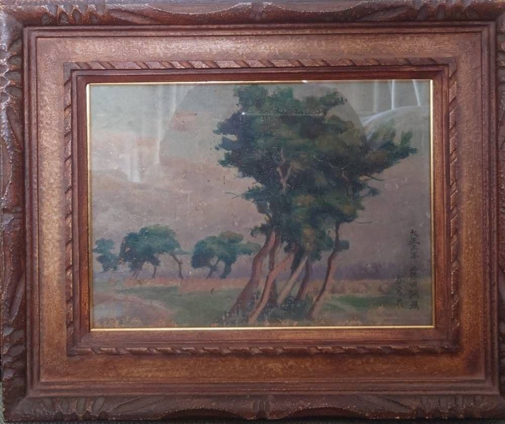 模写としての出品です。キャンバスに油彩「大正三年 藤田嗣治 松◯於」の記載あり。 乳白色の裸婦」生み出した画家の実像に迫る 「没後50年 藤田嗣治展