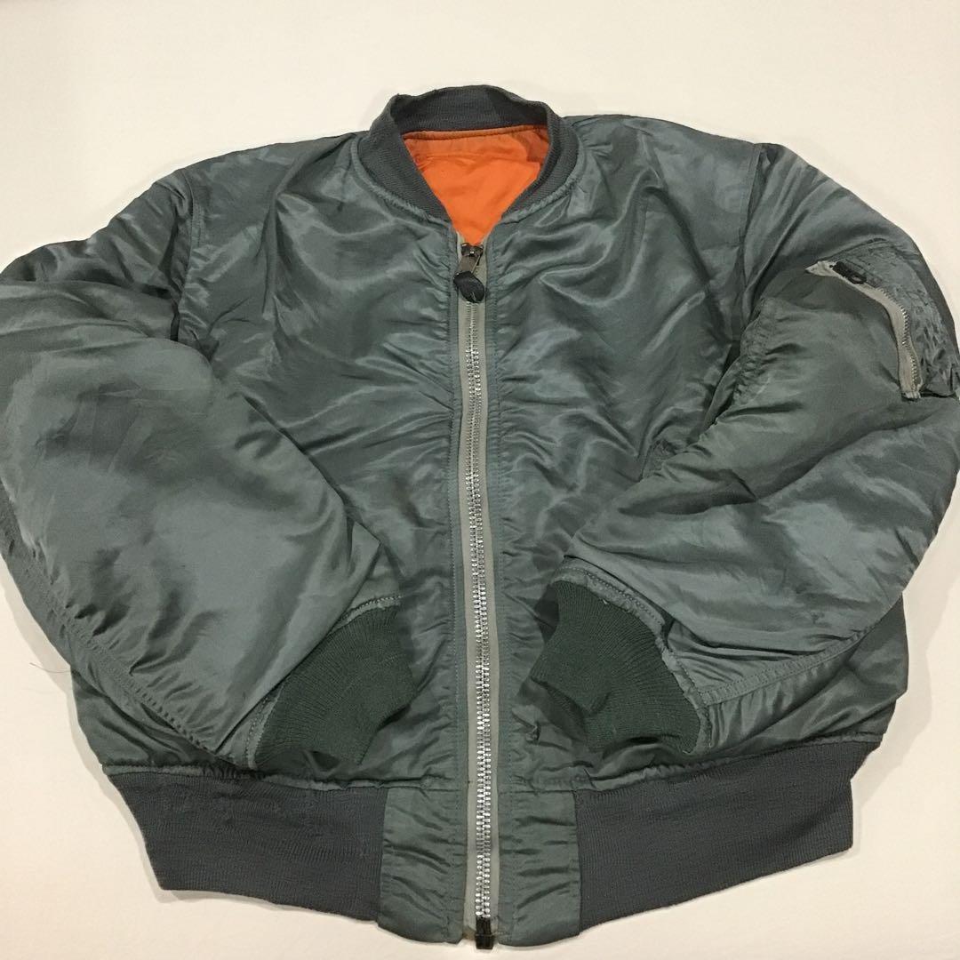 希少】70s 縦ステッチ MA-1 アルファ 米軍実物 フライトジャケット