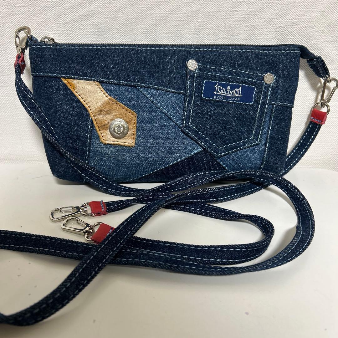 京都 ichinoi 一の井 ハンドバッグ2way ショルダーバッグ デニム