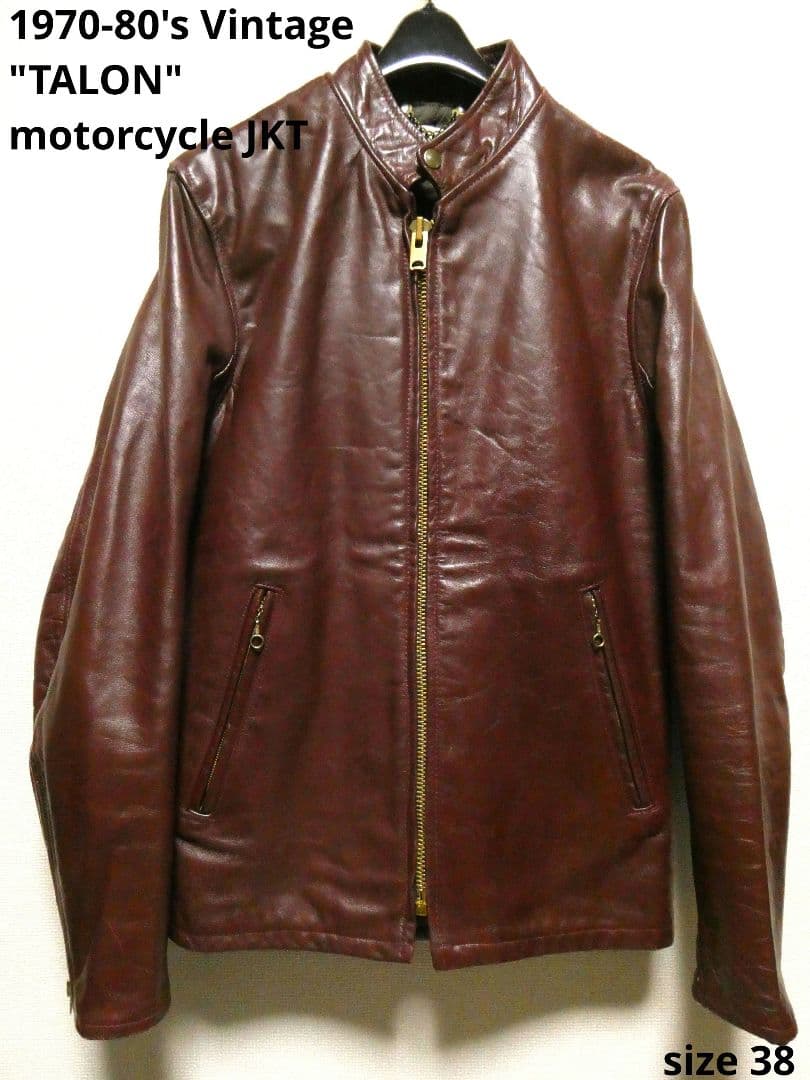 激レアカラーレッドブラウン！真鍮TALONジップ！シングルレザーライダース赤茶 Haruf（ハルフ） 革ジャン レザージャケット メンズ 本革 衿付き