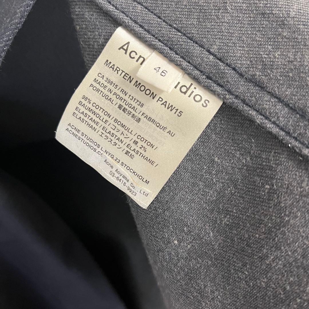 Acne Studios ステンカラーコート ネイビー - メルカリ
