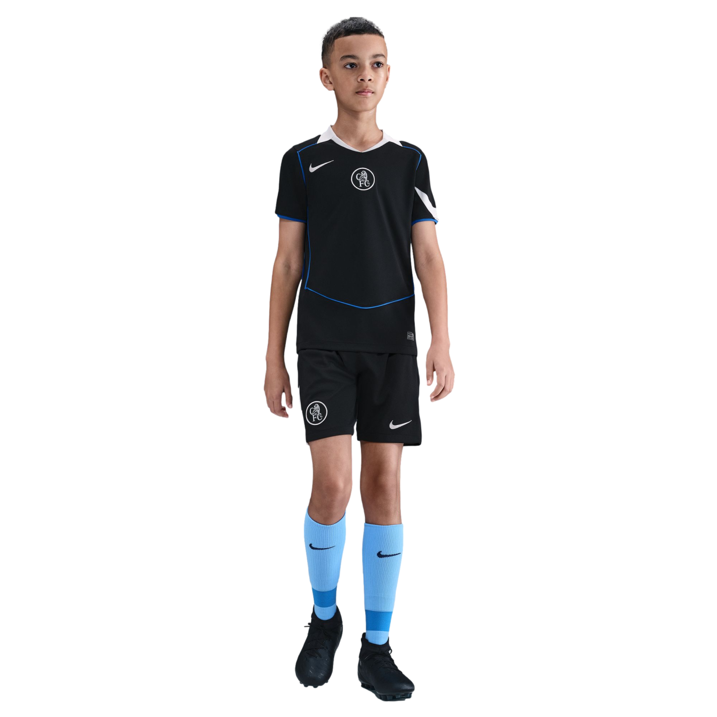 Nike Chelsea 25/26 Youth Third Jersey Soccer HM4123-011 Black